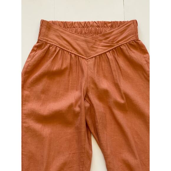 Medium Orange Ban Jara Pull-up Pants Linen Joggers Women’s - Picture 3 of 6